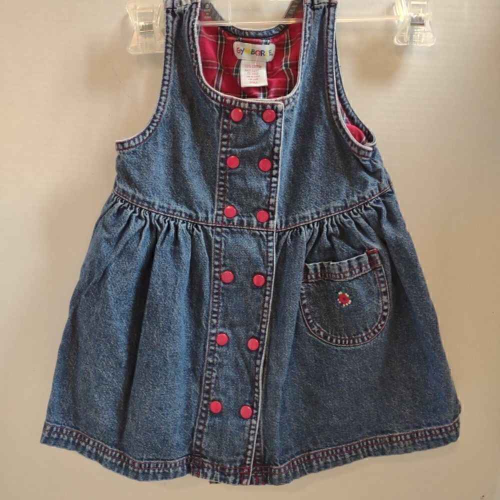 👍 Gymboree Jean Jumper Dress Size Small K1